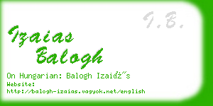 izaias balogh business card